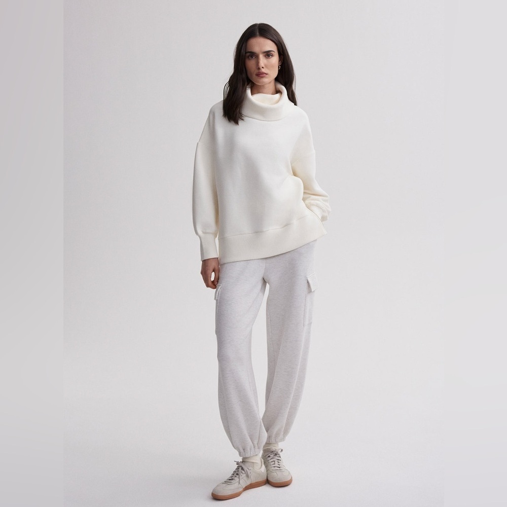 Varley Milton Sweat Ottoman Rib Pullover Sweatshirt Small